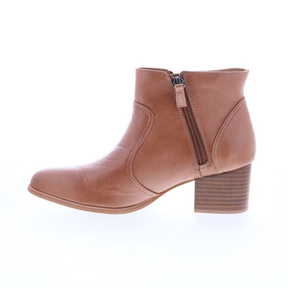 Johnston & Murphy Womens Trista Double-Zip Bootie Brown Boots (NWT) - Picture 3 of 4